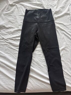 lululemon size 2 leggings black shimmer